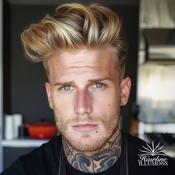 👑 Elite Virgin Blonde Hair System: Model's Secret Weapon - Picture 1 of 9